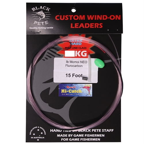 Black Pete Game Fishing FLUOROCARBON Wind On Leaders