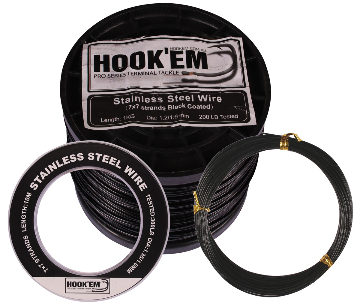 hookem-black-nylon-coated-49-strand-stainless-fishing-wire-leader