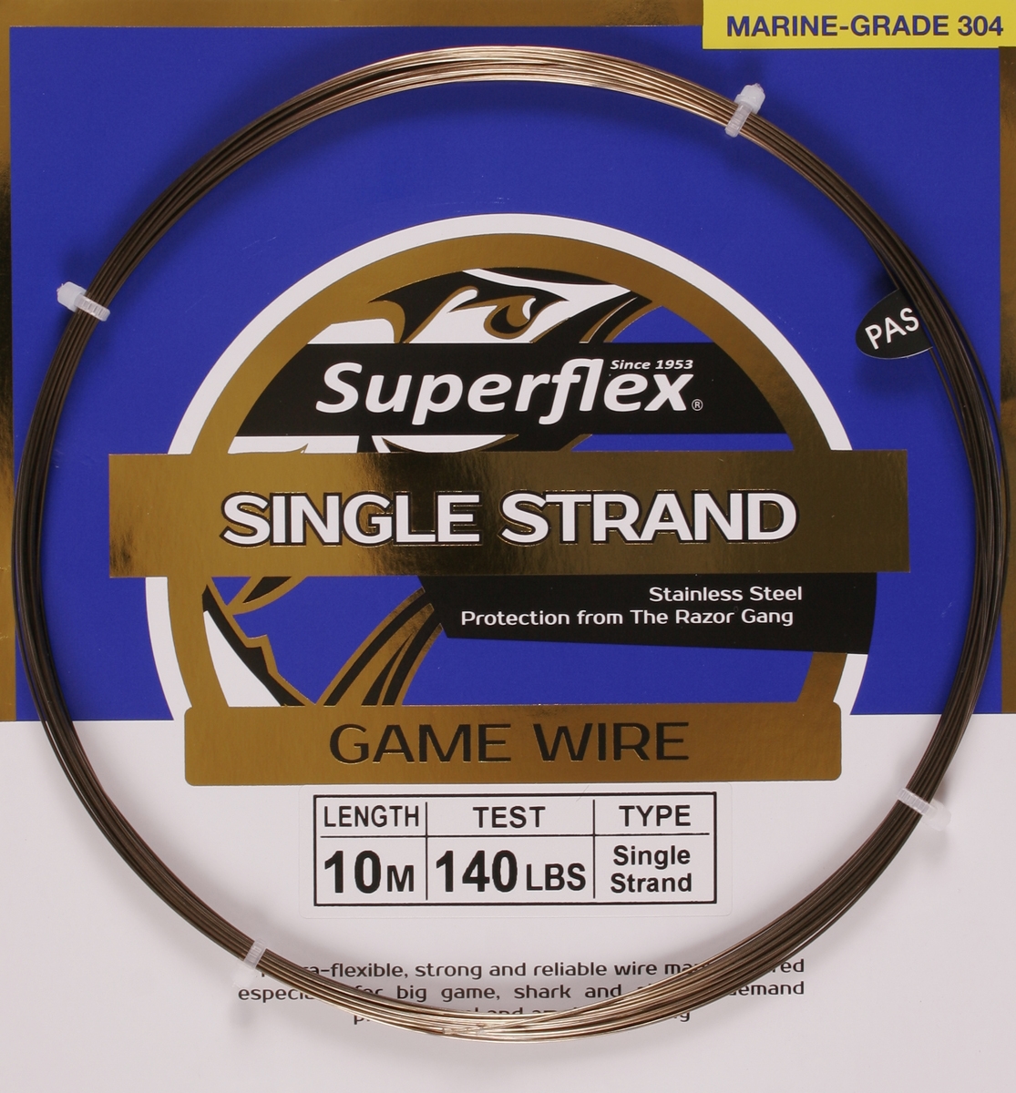 Superflex Game Fishing Wire SINGLE STRAND S/S 10m