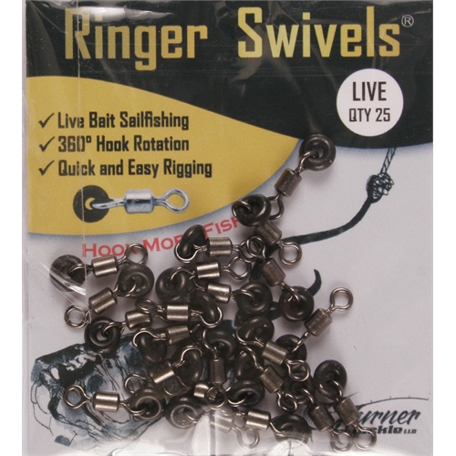 Turner Fishing Tackle - RINGER SWIVELS LIVE BAIT RIGGING Pkt/25